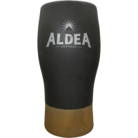Vaso Pinta Cerámica Aldea Logo Blanco