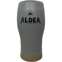 Vaso Pinta Cerámica Aldea Logo Negro